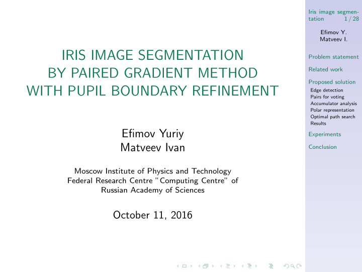 iris image segmentation