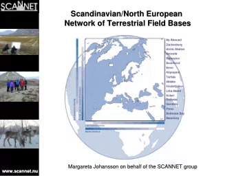 Scandinavian/North European  Scandinavian/North European  Network of Terrestrial  Terrestrial Field