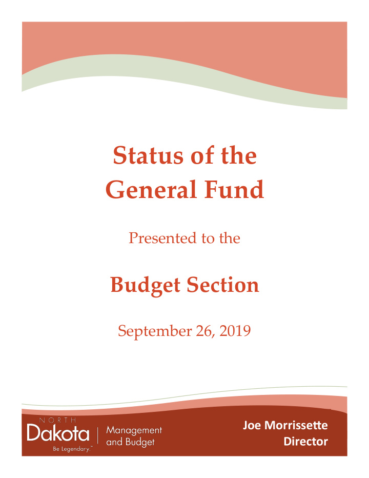 status of the general fund