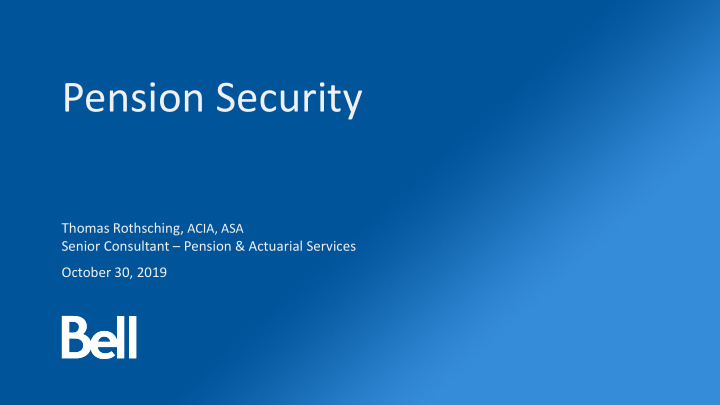 pension security