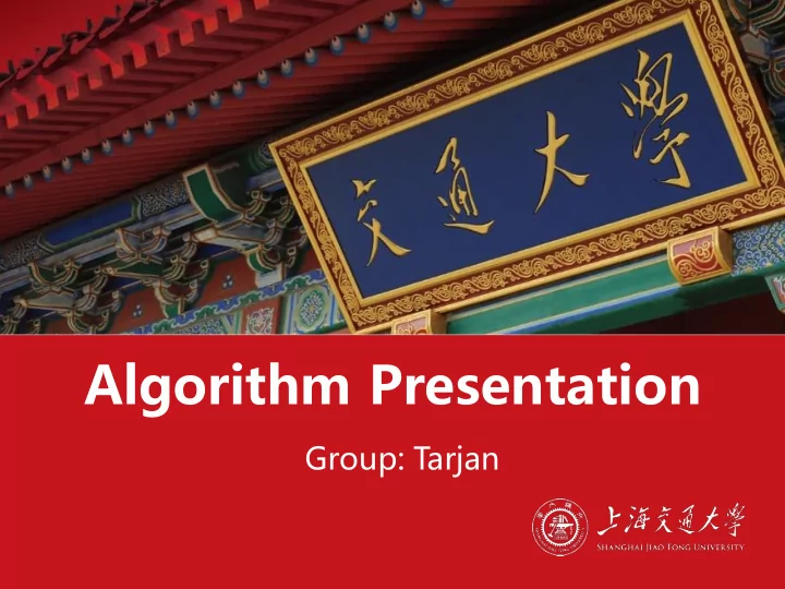 algorithm presentation