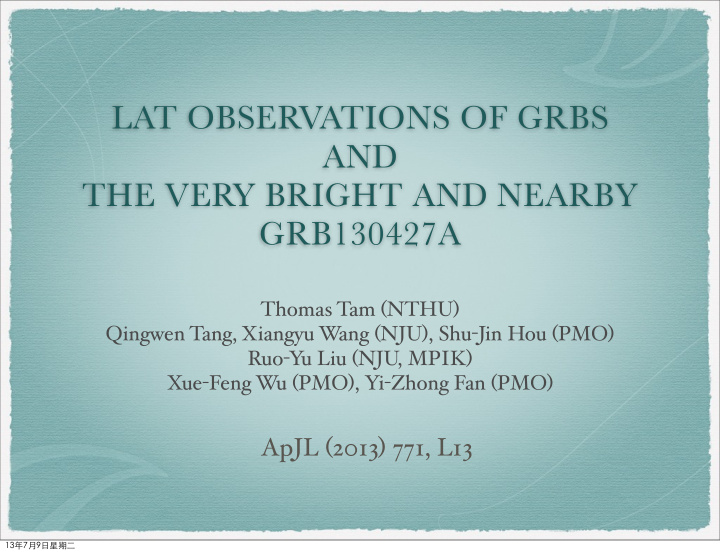 lat observations of grbs and the very bright and nearby