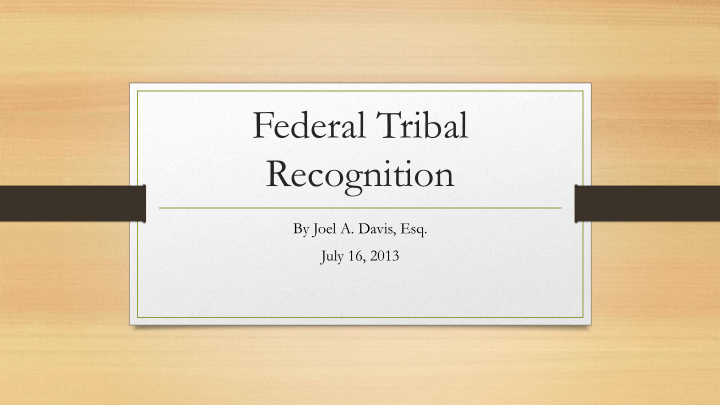 federal tribal