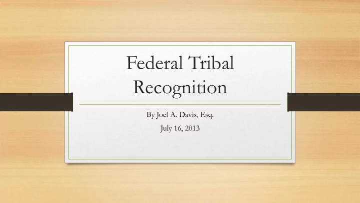 federal tribal