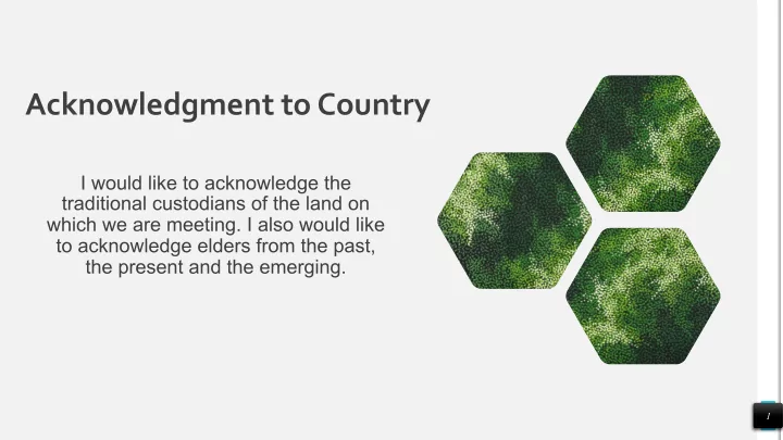 acknowledgment to country