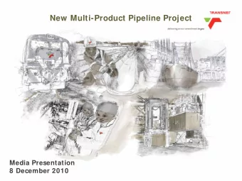 New Multi-Product Pipeline Project  Media Presentation  8 December 2010  1  Objectives of the