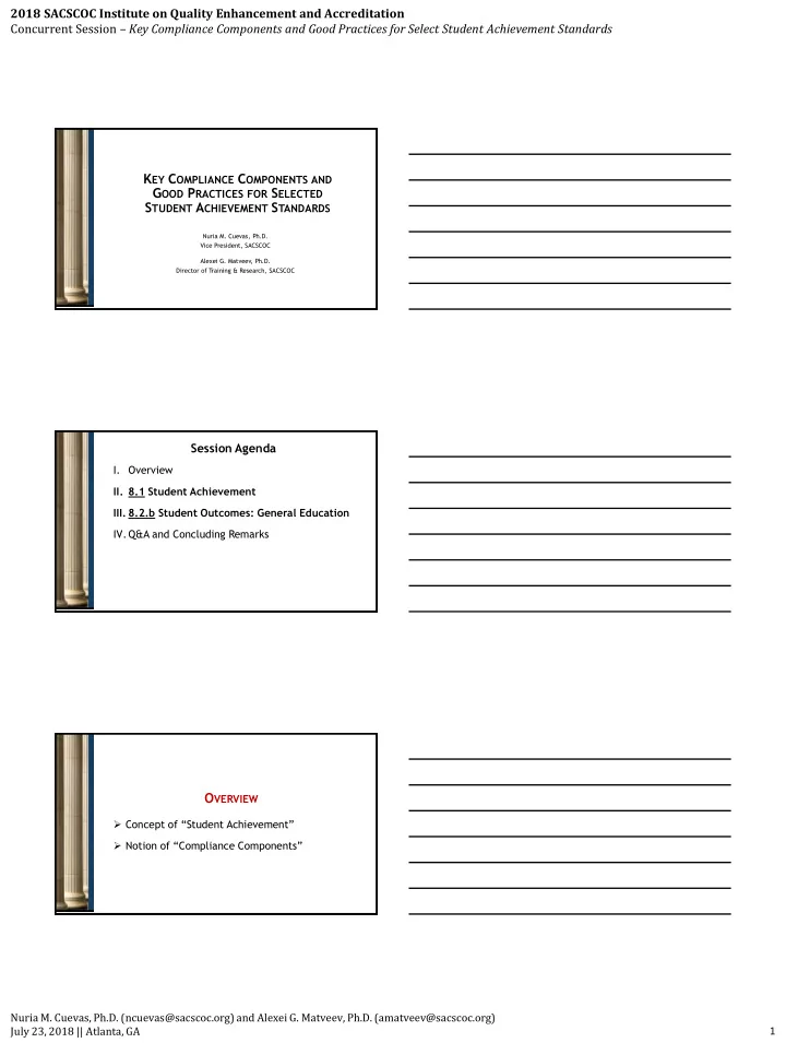student achievement selected principles 8 1 and 8 2 b