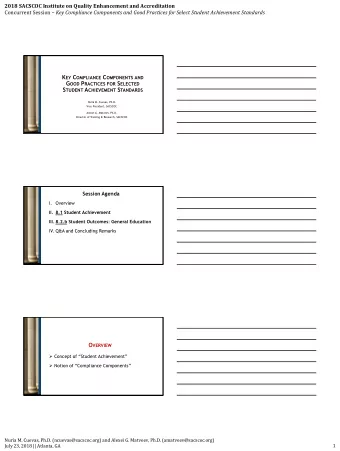 Student Achievement  Selected Principles: 8.1 and 8.2.b  Significant revisions in the 2018