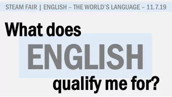 ENGLISH  ENGLISH  quali  qualify me f  fy me for?  or?  They graduated  in English  Emma Watson