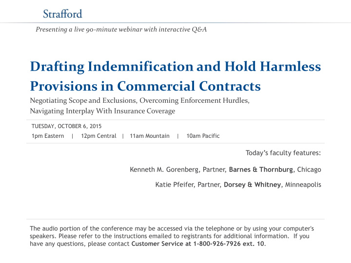 provisions in commercial contracts