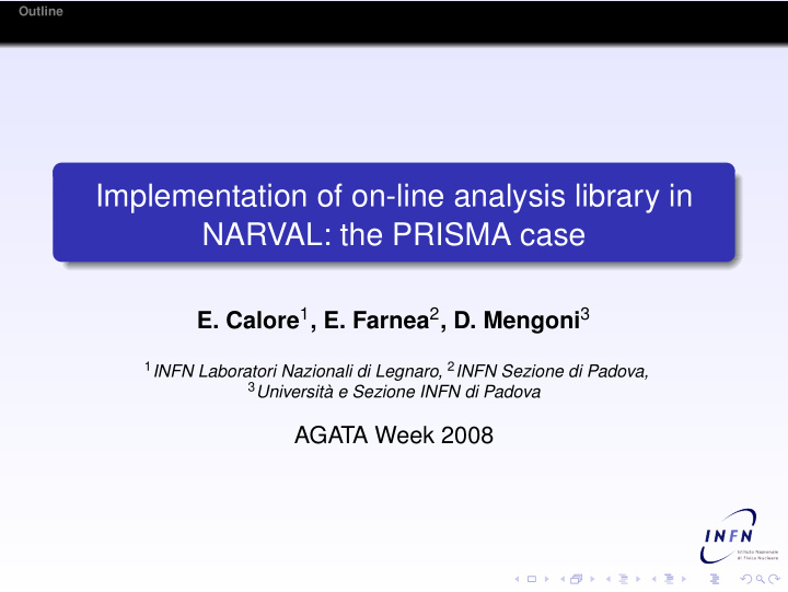 implementation of on line analysis library in narval the