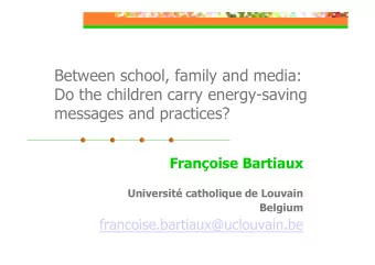Between school, family and media:  Do the children carry energy-saving  messages and practices?