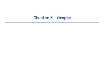 Chapter 3 - Graphs  Undirected Graphs  Undirected graph.  G = (V, E)  V = nodes.  E = edges