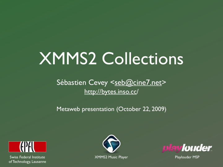 xmms2 collections