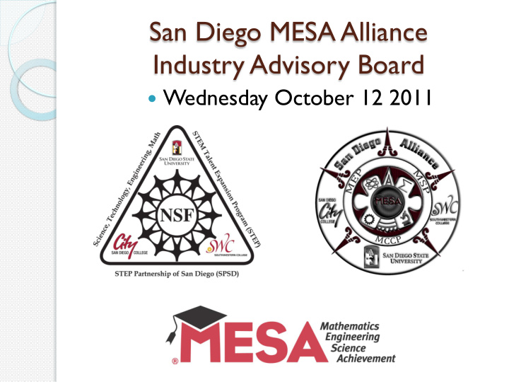 san diego mesa alliance industry advisory board