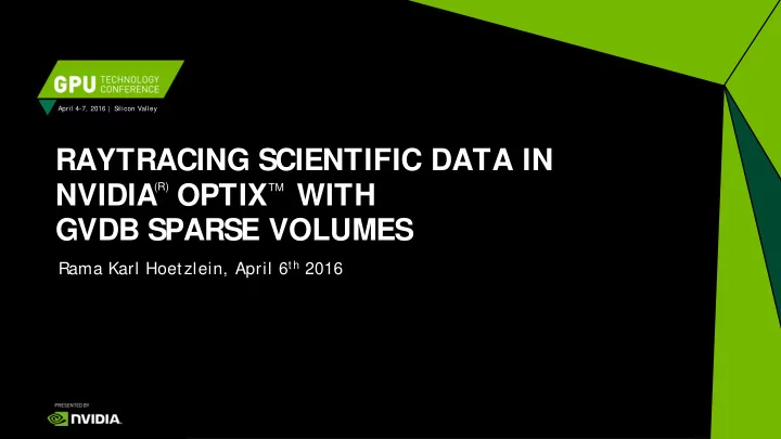 raytracing scientific data in