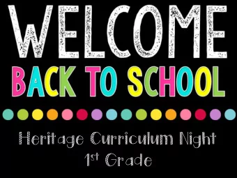 Heritage Curriculum Night 1 st Grade Mrs. Mergens  Room 107 Mrs. Pace  Room 103 Mrs. Plourde
