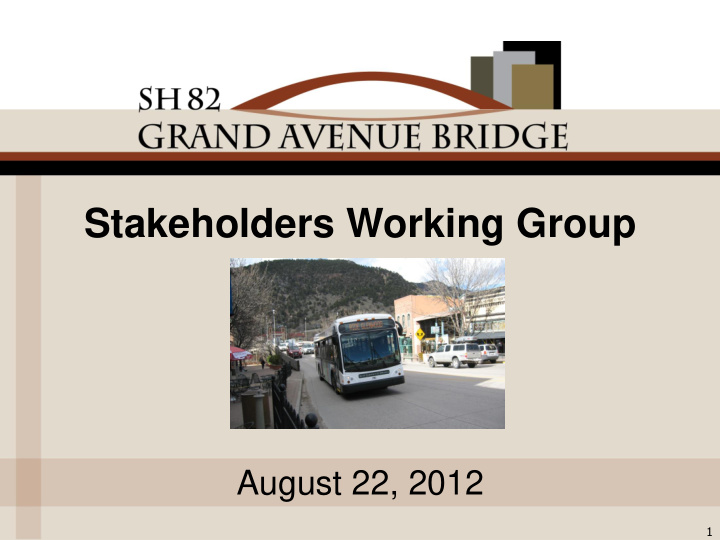 stakeholders working group