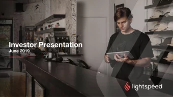 Investor Presentation  June 2019  Disclaimer  General All references in this presentation to the