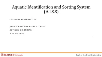 (A.I.S.S)  CAPSTONE PRESENTATION  JOHN SCHULZ AND REINER LINTAG  ADVISOR: DR. IMTIAZ MAY 4 TH ,