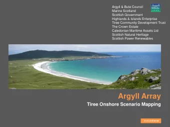Argyll Array  Tiree Onshore Scenario Mapping Ironside Farrar  Argyll Array  Tiree Onshore Scenario
