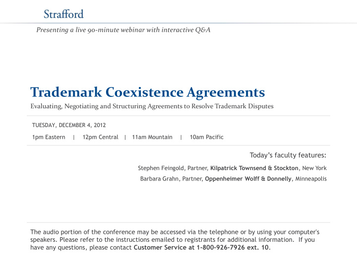 trademark coexistence agreements