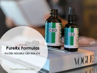 PureRx Formulas  Water  er-Solu  lubl  ble  e CBD Isolate  e  PureRxFormulas.com  Cannabidiol (CBD)
