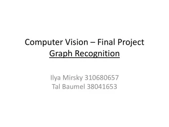 Computer Vision  Final Project  Graph Recognition  Ilya Mirsky 310680657  Tal Baumel 38041653