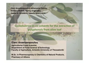 Cyclodextrins as co  solvents for the extraction of polyphenols from olive leaf  Eleni