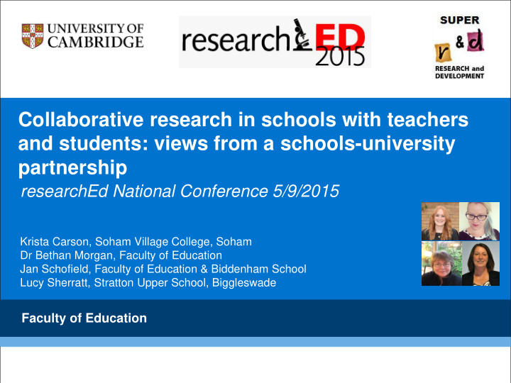 collaborative research in schools with teachers and
