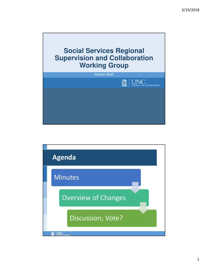 agenda minutes overview of changes discussion vote