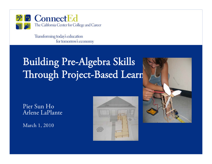 building pre algebra skills ti tirough project based