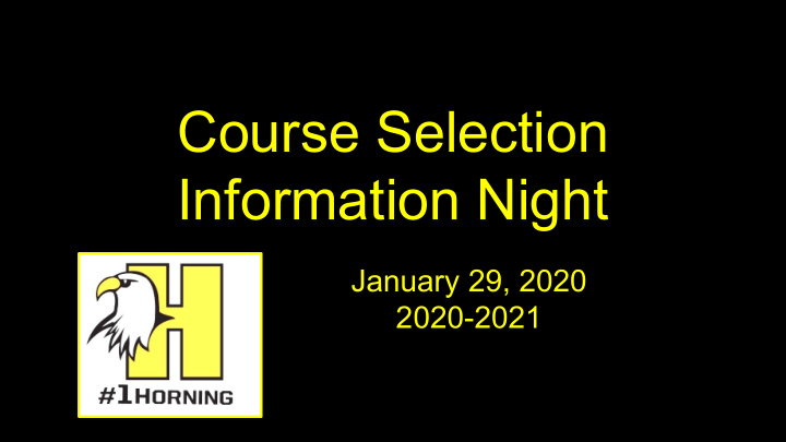 course selection information night