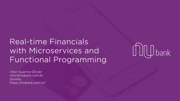 real time financials with microservices and functional