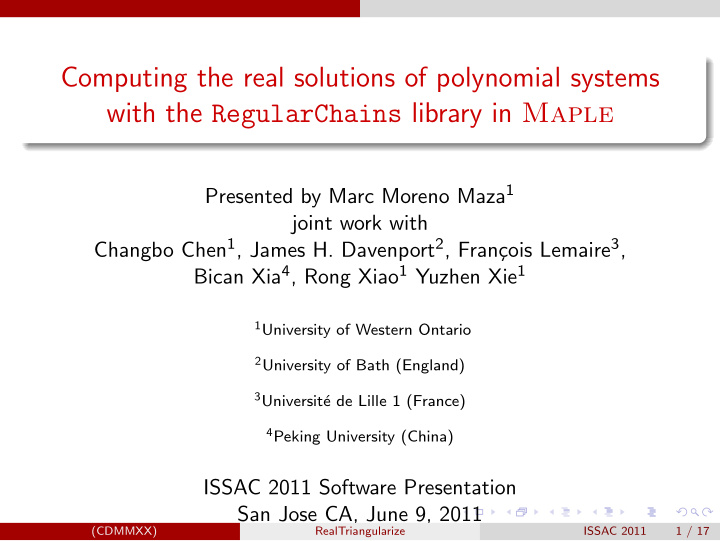 computing the real solutions of polynomial systems with