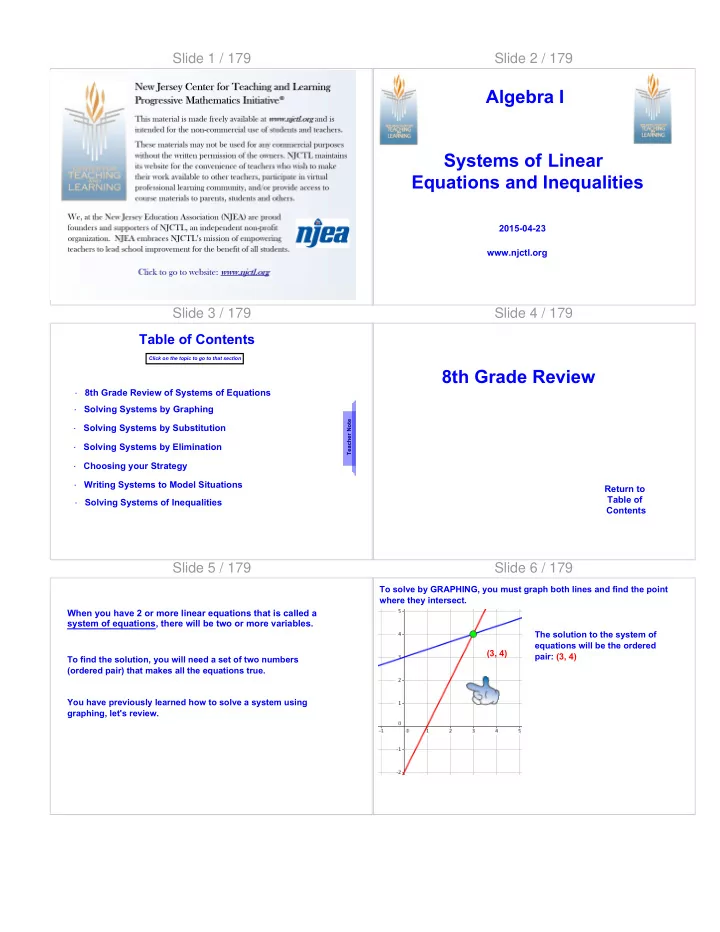 algebra i systems of linear equations and inequalities