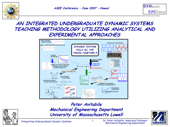 an integrated undergraduate dynamic systems teaching