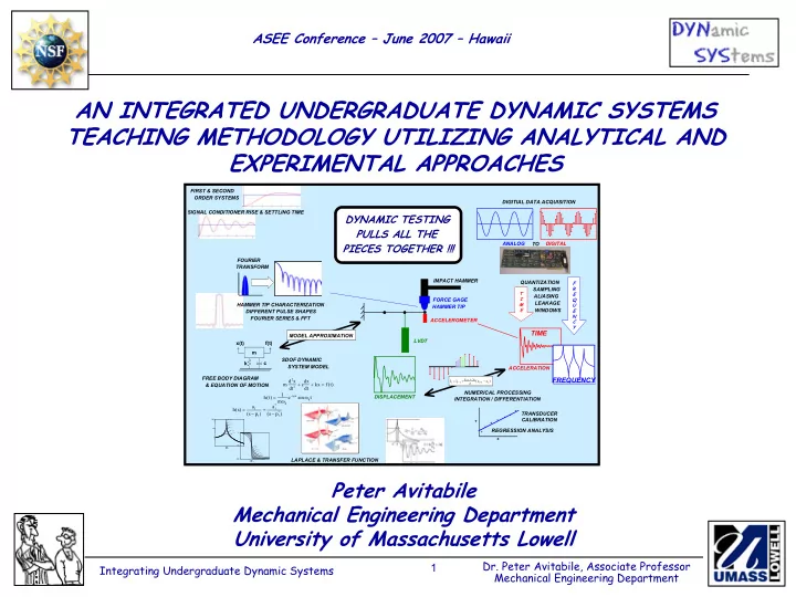 an integrated undergraduate dynamic systems teaching