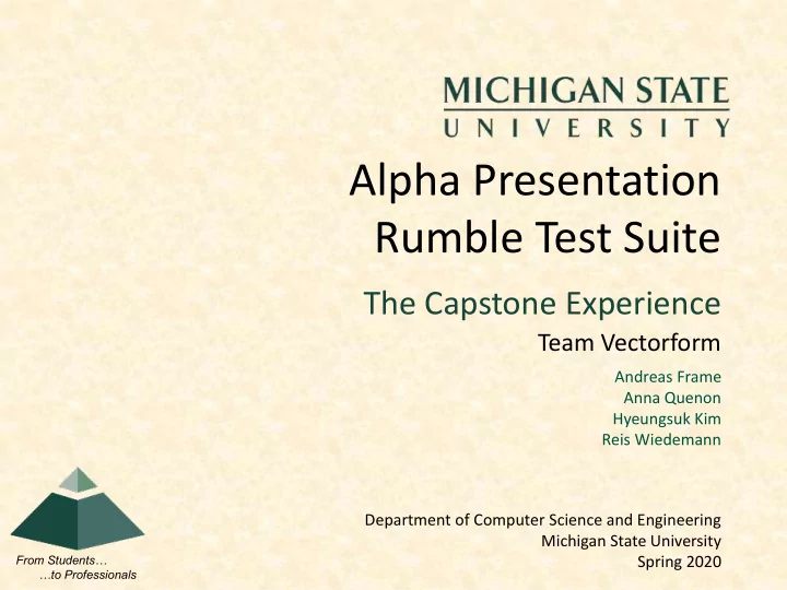 alpha presentation