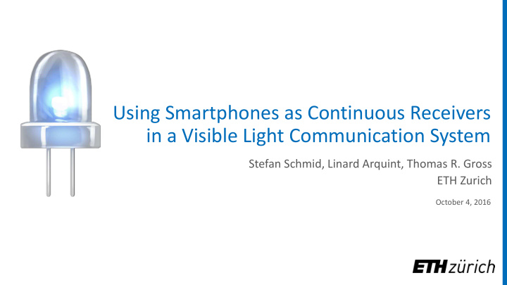 in a visible light communication system