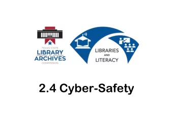 2.4 Cyber-Safety  Protect Your Computer  The Internet is a global network of networks  with