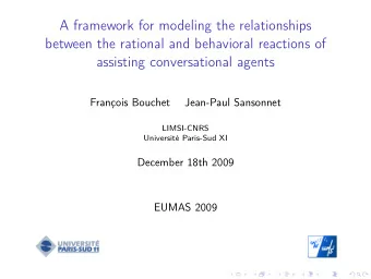 A framework for modeling the relationships  between the rational and behavioral reactions of