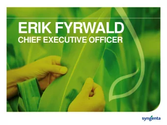 ERIK FYRWALD  CHIEF EXECUTIVE OFFICER  2016 HIGHLIGHTS  Reported sales  CER Sales  5%  2%