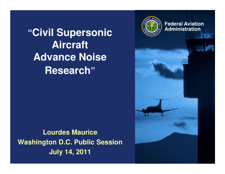 civil supersonic aircraft advance noise