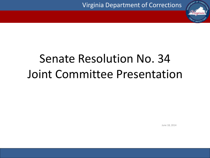joint committee presentation