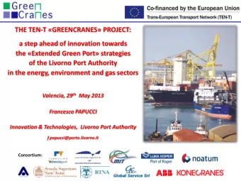 the Extended Green Port strategies  of the Livorno Port Authority  in the energy, environment