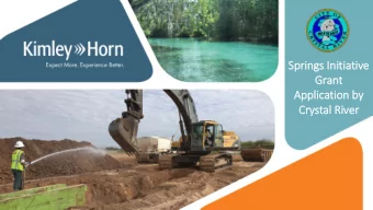 Sp  Springs I  Initiative  Gra  rant  Application  on b  by  Cryst  ystal R  River  Pelican B  Bay