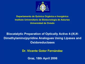 Biocatalytic Preparation of Optically Active 4-( N , N -  Dimethylamino)pyridine Analogues Using