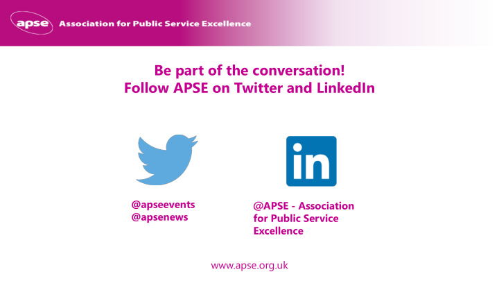 be part of the conversation follow apse on twitter and