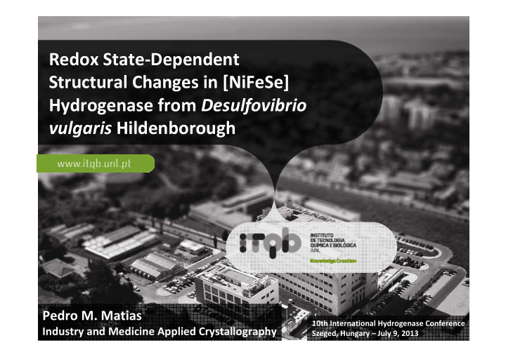 redox state dependent structural changes in nifese